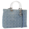 Christian Dior Vintage Lady Dior Bag Cannage Quilt Denim