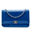 Chanel Quilted Patent Boy Wallet on Chain Secondhand