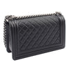 Chanel Old Medium Quilted Caviar Boy Flap Secondhand
