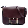 Burberry Small Haymarket Check Nylon and Leather Dickens Crossbody Secondhand