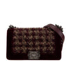 Secondhand Chanel Old Medium Velvet and Tweed Boy Flap