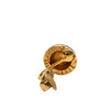 Chanel Gold Plated CC Round Clip On Earrings Secondhand