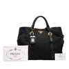 Prada Vitello Daino Trimmed Tessuto Satchel Secondhand