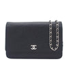 Chanel CC Embossed Lambskin Camellia Wallet On Chain Secondhand