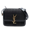 Secondhand Saint Laurent Small Quilted Suede Solferino Satchel In Box