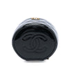 Chanel Quilted Patent Afternoon Tea Top Handle Vanity Case with Chain Secondhand