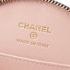 Chanel Quilted Glazed Lambskin Handle With Care Round Vanity Case with Chain Secondhand
