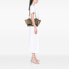 Celine Small Bicolor Calfskin and Suede Trapeze Satchel Secondhand