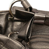 Ferragamo Perforated Metallic Calfskin Gancini Satchel Secondhand