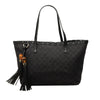 Gucci GG Denim Bamboo Tassel Tote Secondhand