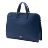 Prada Saffiano Cuir Travel Front Zip Pocket Briefcase Secondhand