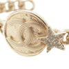 Chanel CC Brass Strass Star and Coin Chain Cuff Bracelet Secondhand