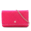 Chanel CC Quilted Velvet Wallet on Chain Secondhand