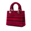 Dior Medium Embroidered Velvet Roses Lady D Lite Secondhand
