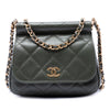 Chanel Small CC Quilted Caviar Bar Flap Clutch With Chain Secondhand