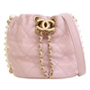 Chanel Mini Quilted Calfskin About Pearls Drawstring Bucket Bag Secondhand
