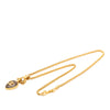 Chanel CC Gold Plated Stone Oval Pendant Necklace Secondhand
