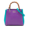 Gucci Mini Bicolor Calfskin Bamboo Shopper Satchel Secondhand