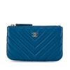 Chanel Chevron Lambskin O Case Pouch Secondhand