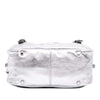 Versace Metallic Leather Tag Bowling Bag Secondhand