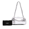 Versace Metallic Leather Tag Bowling Bag Secondhand