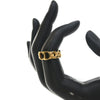 Dior Gold Plated Danseuse Etoile CD Logo Chain Ring Secondhand