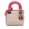 Dior Mini Tricolor Lambskin Cannage Lady Dior Secondhand