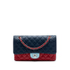 Chanel Medium Classic Tricolor Lambskin Double Flap Secondhand