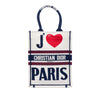 Dior Embroidered Canvas I Love Paris Vertical Book Tote Secondhand