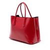 Prada Medium Saffiano Vernice Double Satchel Secondhand