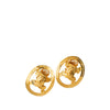 Chanel CC Gold Plated Oval Clip On Earrings Secondhand