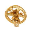 Chanel CC Gold Plated Oval Clip On Earrings Secondhand