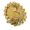 Chanel CC Gold Plated Round Clip On Earrings Secondhand
