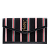 Saint Laurent Canvas Striped Uptown Pouch Secondhand