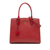 Prada Soft Calf Trimmed Saffiano Lux Satchel Secondhand