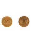 Chanel CC Gold Plated Round Clip On Earrings Secondhand