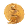 Chanel CC Gold Plated Round Clip On Earrings Secondhand