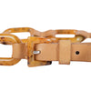 Secondhand Prada Tortoiseshell-Effect Resin & Leather Chain Belt - '00s