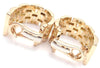 Secondhand Cartier Maillon Panthere Diamond 5 Row Hoop Yellow Gold Earrings - '80s