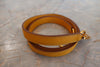 Secondhand Hermes Kelly Handbag Yellow Courchevel with Gold Hardware