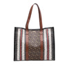 Burberry TB Monogram E Canvas Stripe Book Tote Secondhand