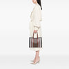 Burberry TB Monogram E Canvas Stripe Book Tote Secondhand