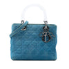 Dior Medium Denim Cannage Acrylic Handles Lady Dior Secondhand