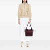 Burberry Small Derby Calfskin and House Check Canvas Canterbury Tote Secondhand