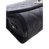 Chanel CC Bicolor Quilted Caviar and Grosgrain Top Handle Flap Secondhand
