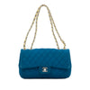 Chanel Medium Quilted Perforated Jersey Single Flap Secondhand