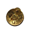 Chanel CC Gold Plated Round Push Back Earrings Secondhand