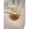 Chanel CC Gold Plated Round Push Back Earrings Secondhand
