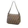 Fendi Zucca Canvas Double Flap Shoulder Bag Secondhand