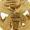 Chanel CC Gold Plated Round Clip On Earrings Secondhand